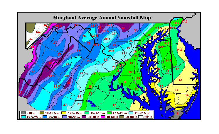 md snow avg Weather Md