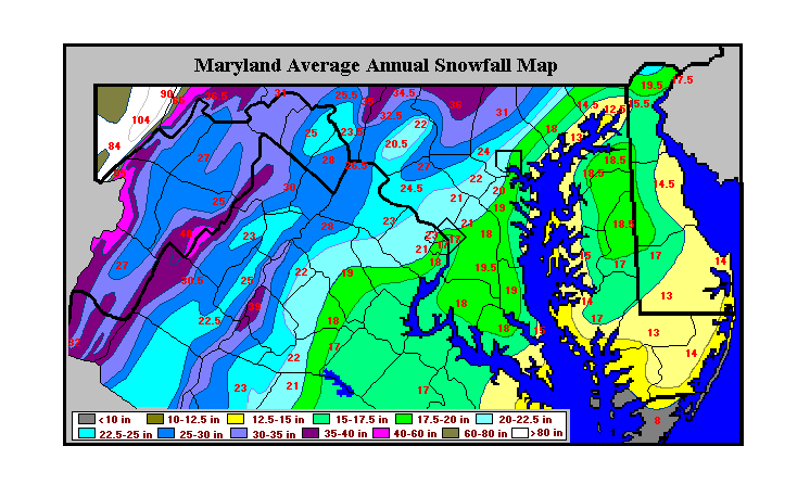 md snow avg Weather In Md